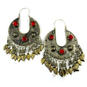 Huge Vintage Statement Hoop Earrings Pierced